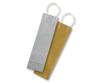 Folia sac papier kraft pour bouteilles, 110 g/m², or et argent, paquet de 6 pièces