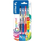 Pilot gel ink rollerball pen, blister pack of 3 + 1 free, in assorted colors