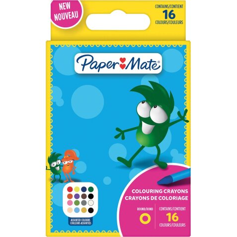 Paper Mate craie à la cire, blister de 16 pièces