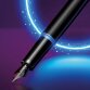 Parker IM Vibrant Rings stylo plume moyen, noir avec accents bleus