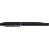 Parker IM Vibrant Rings stylo plume moyen, noir avec accents bleus