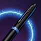 Parker IM Vibrant Rings roller, noir avec accents bleus