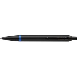 Parker IM Vibrant Rings stylo bille, noir avec accents bleus