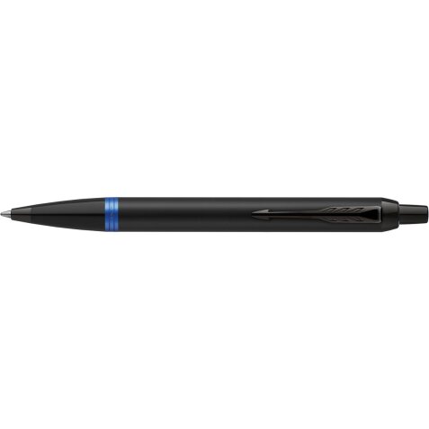 Parker IM Vibrant Rings stylo bille, noir avec accents bleus