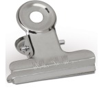 Pince à papier MAUL Bulldog 30mm capacité 10mm argent 10 pièces