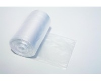 Sac poubelle HDPE, 10 microns, ft 44 x 48 cm, transparent, rouleau de 50 pièces