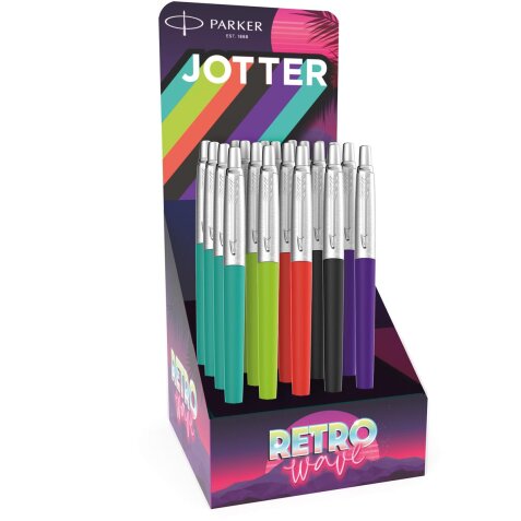 Parker Jotter Originals balpen, Retro Wave, display van 20 stuks, assorti