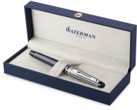 Waterman stylo plume Expert Deluxe, moyenne, gris métallique CT, en boîte cadeau