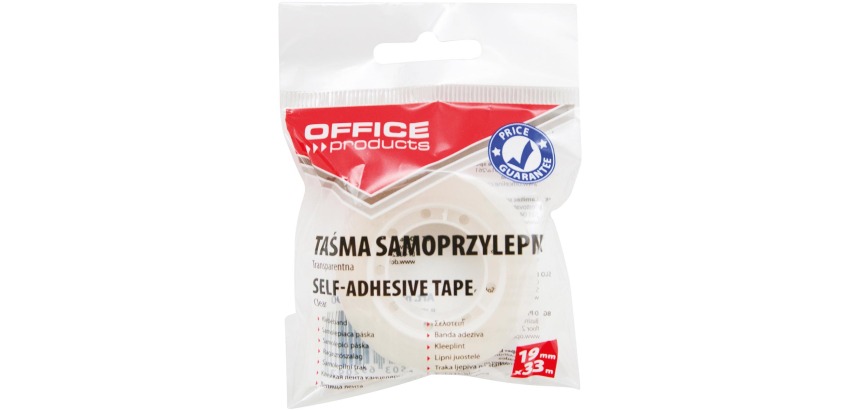 OFFICE products plakband, 19 mm x 33 m, transparant