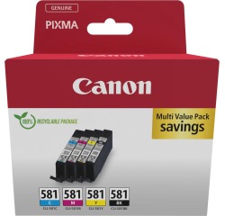 Canon inktcartridge CLI-581, 200 - 250 pagina's, OEM 2103C006, 4 kleuren