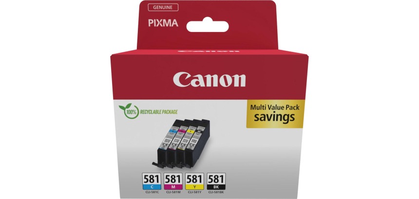 Canon ink cartridge CLI-581, 200 - 250 pages, OEM 2103C006, 4 colors