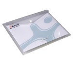 Rexel Ice Druckknopfmappe A5 transparent 5 Stück