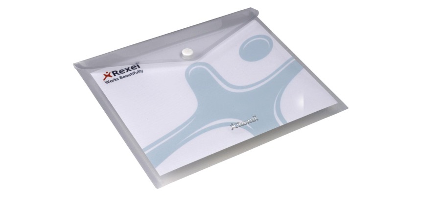 Chemise à pression Rexel Ice A5 transparent 5 pièces