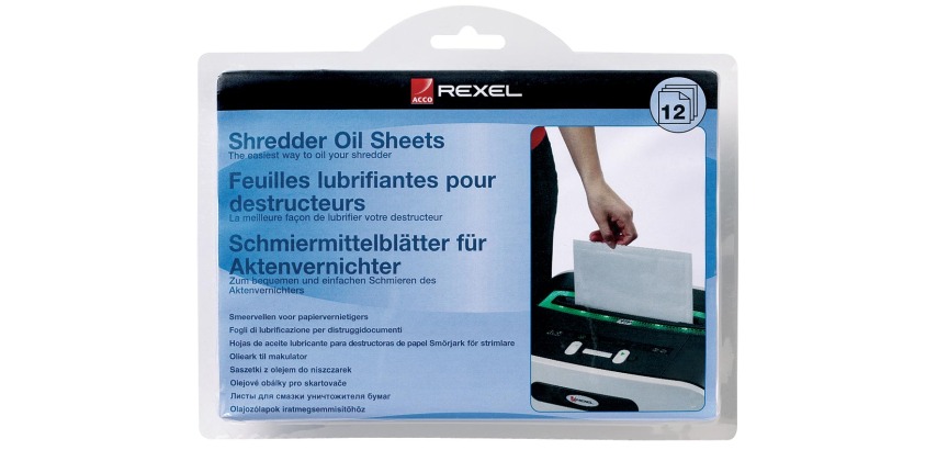 Rexel pre-lubricated sheets, pack of 12 pieces