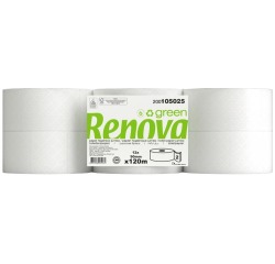 Renova Green papier toilette Jumbo, 2 plis, 120 m, paquet de 12 rouleaux
