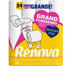 Renova Purissimo toiletpapier, 3-laags, 180 vellen, pak van 24 rollen