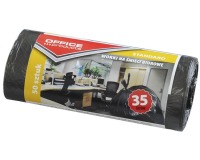 OFFICE products vuilniszak, HDPE, 6,3 micron, 35 liter, zwart, rol van 50 stuks