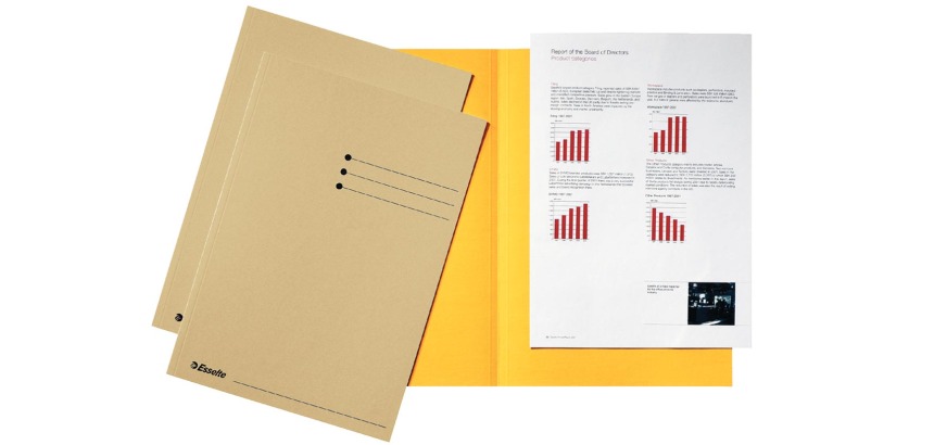 Esselte beige filing folder, 180 g/m² cardboard, pack of 100 pieces