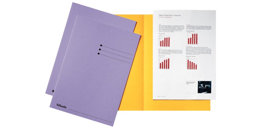 Esselte chemise de classement lilas, carton de 180 g/m², paquet de 100 pièces