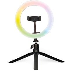 Ksix lampe anneau LED avec statif, couleurs RGB, diamètre 20 cm