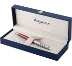 Waterman Hemisphere Deluxe Red ballpoint pen with palladium detail