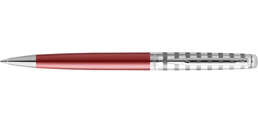 Waterman Hemisphere Deluxe Red ballpoint pen with palladium detail