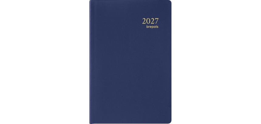 Brepols agenda Delta Seta 6 langues, bleu 2027