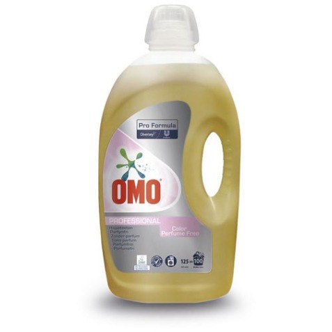 Omo Professional Pro Formula Colour Perfume Free lessive liquide, bouteille de 5 litres, 100 doses