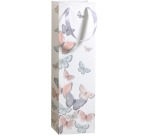 Geschenktasche Tender Butterflies, für Flasche, 38 x 10 x 10 cm