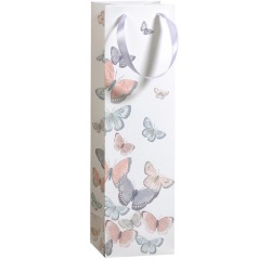 Geschenktasche Tender Butterflies, für Flasche, 38 x 10 x 10 cm
