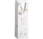 Geschenktasche Liebe, für Flasche, 11 x 38 x 11 cm