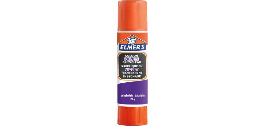 Elmer's 22g disappearing purple glue sticks, blister pack