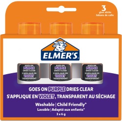 Elmer's disparition des colles en bâtons de 6 g, blister de 3 pièces, violet