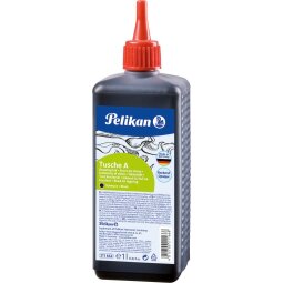 Pelikan encre de Chine, noir, flacon avec bec verseur de 1 l