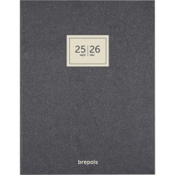Brepols journal de classe A4 Polyprop, noir, 2025-2026