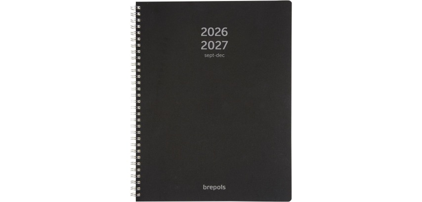 Brepols class journal A4 Polyprop, black, 2026-2027