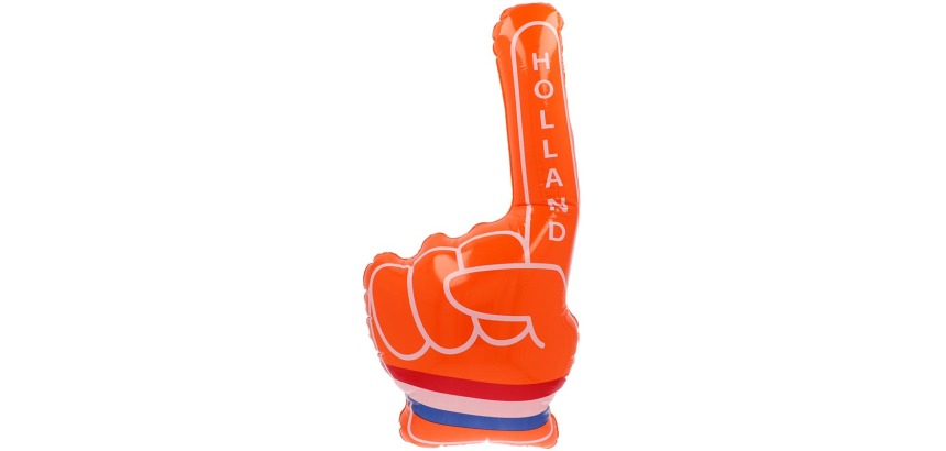 Orange hand, aufblasbar