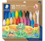 Staedtler Noris Junior Wachsmalstifte, Etui mit 18 Stück