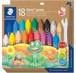 Staedtler Noris Junior crayon à cire, etui de 18 pièces