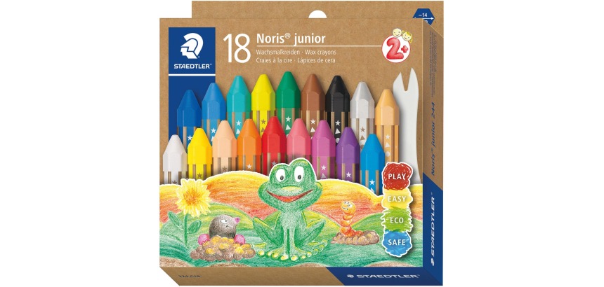 Staedtler Noris Junior Wachsmalstifte, Etui mit 18 Stück