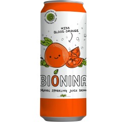 Bionina Miss Blood Orange, canette de 33 cl, paquet de 12 pièces
