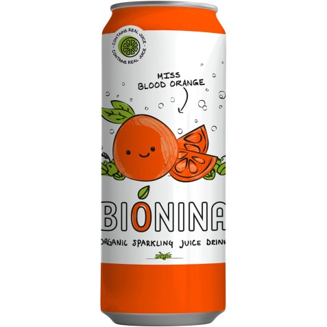 Bionina Miss Blood Orange, blik van 33 cl, pak van 12 stuks