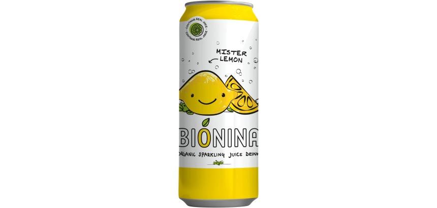 Bionina Mister Lemon, Dose 33 cl, Paket mit 12 Stück