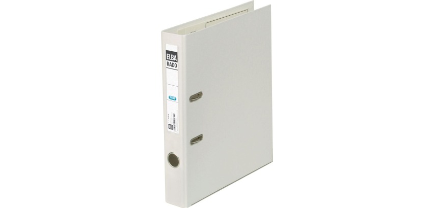 Elba Rado Plast classeur, blanc, dos de 5 cm