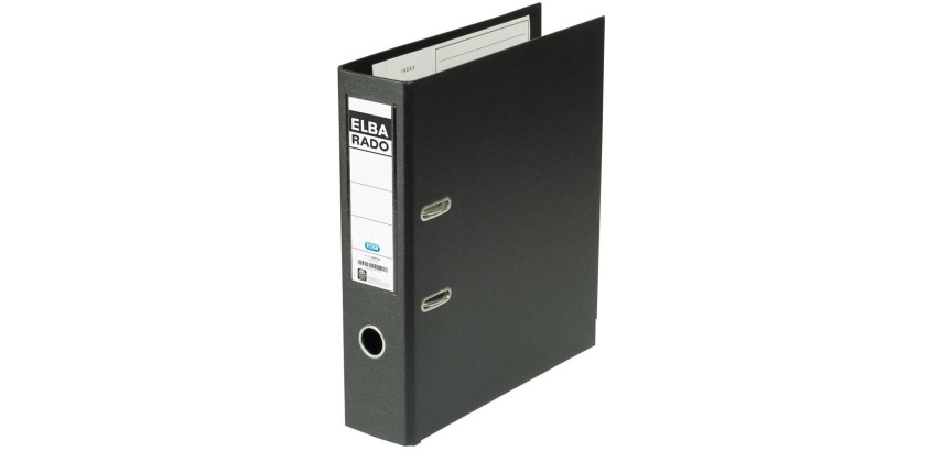 Elba Rado Plast classeur, noir, dos de 8 cm