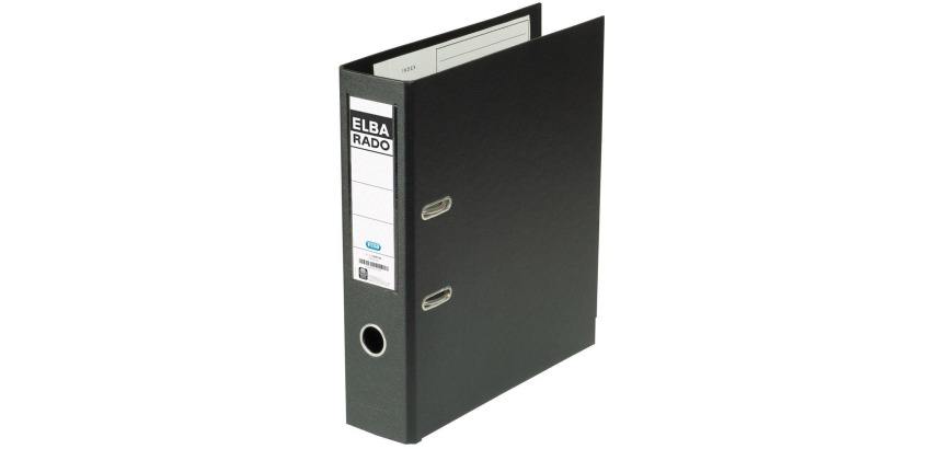 Elba Rado Plast classeur, noir, dos de 8 cm