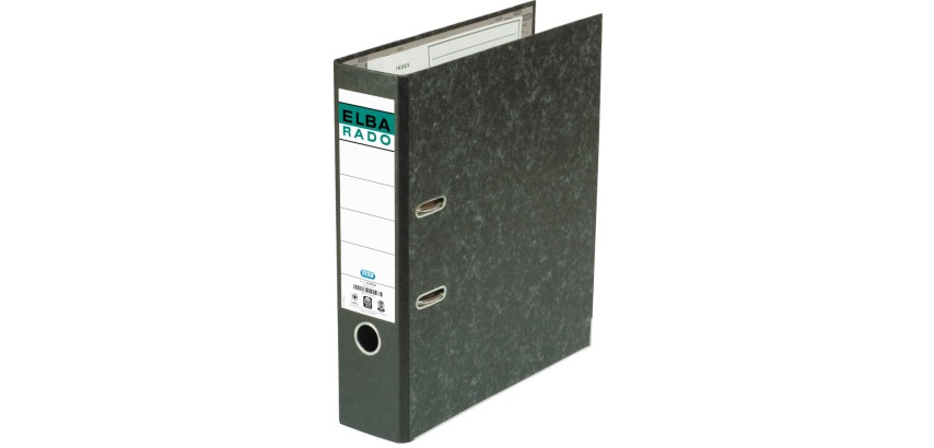 Oxford Rado classeur, ft folio, en carton, dos de 8 cm, noir