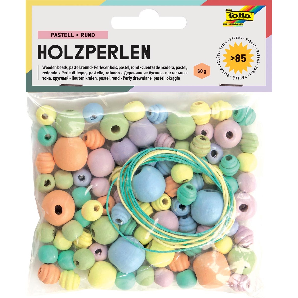 Perles En Bois FSC 100% Polies 12mm - Lot De 32 - Assorties - Rayher