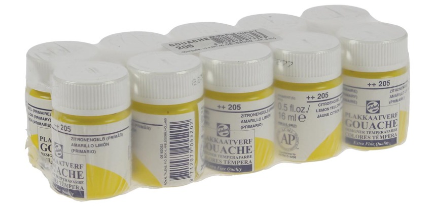 Talens Extra Fine gouache 16 ml bottle, lemon yellow
