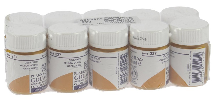 Talens Gouache Extra Fein Flasche 16 ml, Gelber Ocker